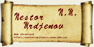 Nestor Mrđenov vizit kartica